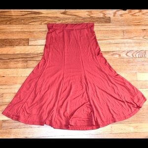 H&M dark orange maxi skirt